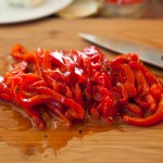 Sliced roasted red pepper