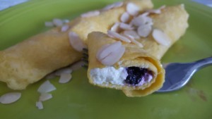 Blueberry Paleo Crepes